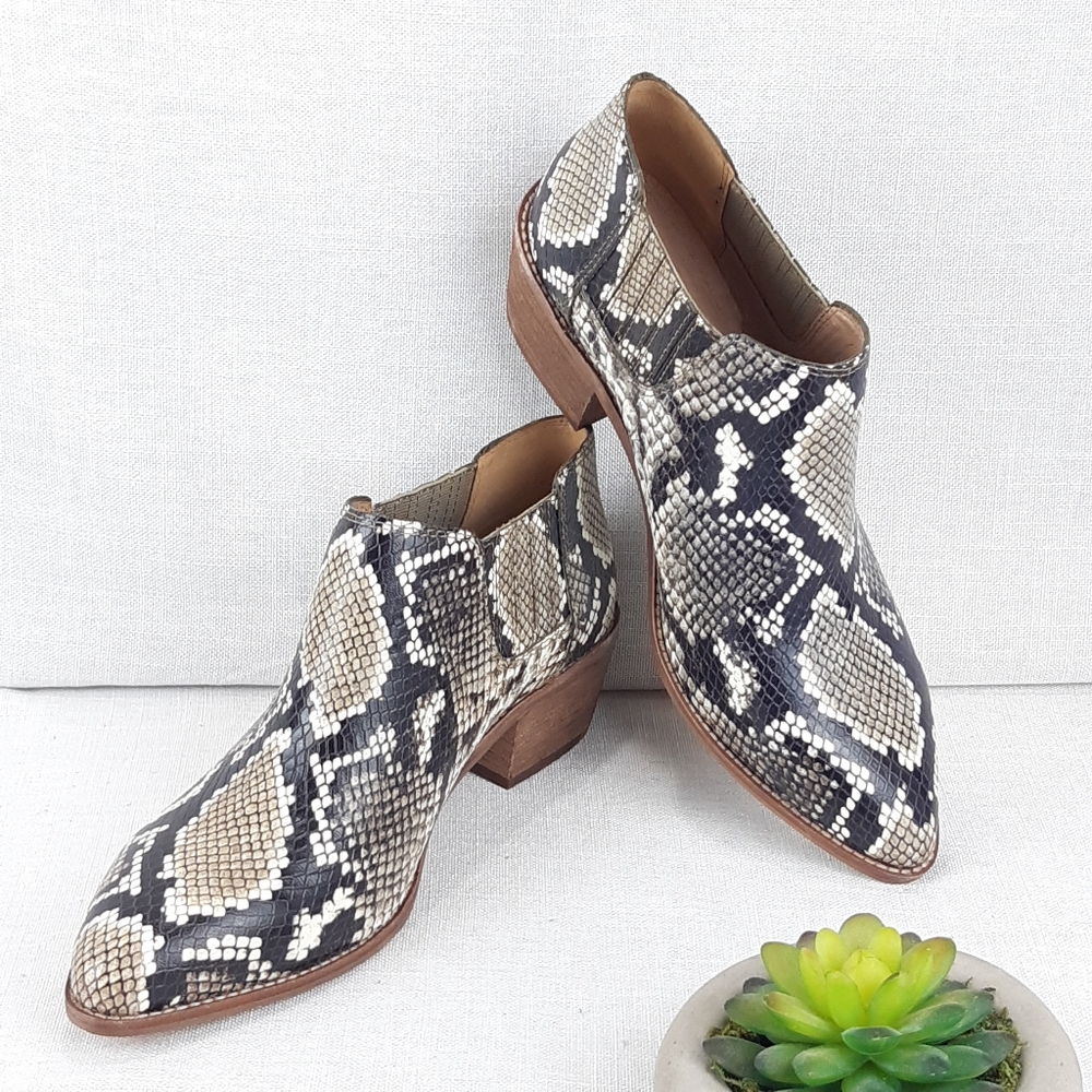 MADEWELL LOW CHELSEA BOOTS IN SNAKE EMBOSSED LEATHER - Picture 10 of 16